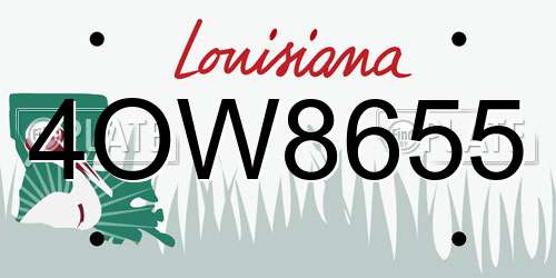 4OW8655 Louisiana License Plate