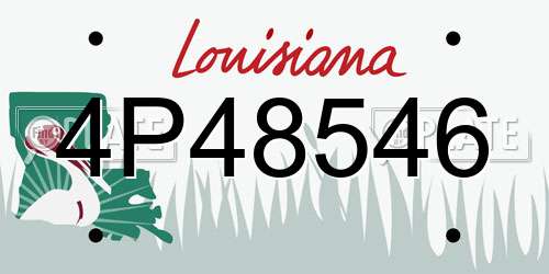 4P48546 Louisiana License Plate