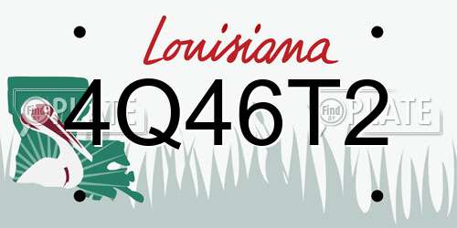 4Q46T2 Louisiana License Plate
