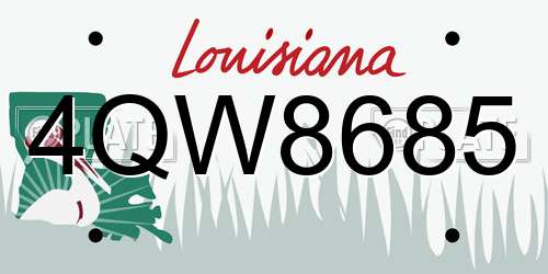 4QW8685 Louisiana License Plate