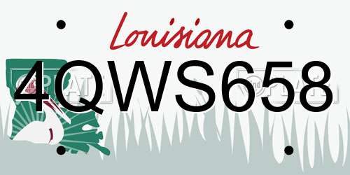 4QWS658 Louisiana License Plate
