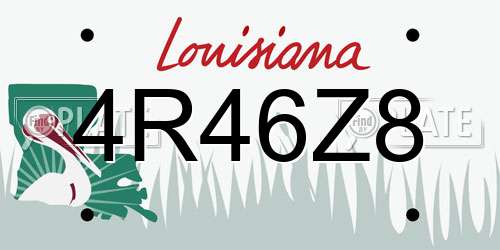 4R46Z8 Louisiana License Plate