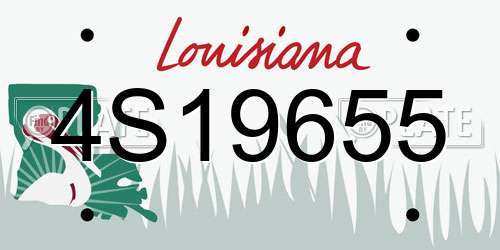 4S19655 Louisiana License Plate