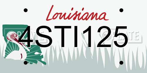 4STI125 Louisiana License Plate