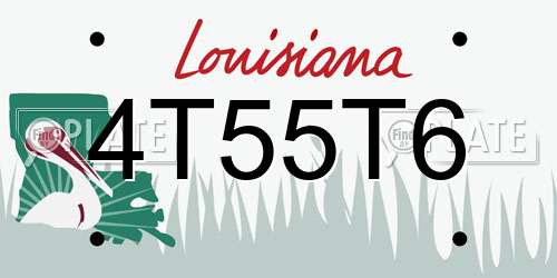 4T55T6 Louisiana License Plate