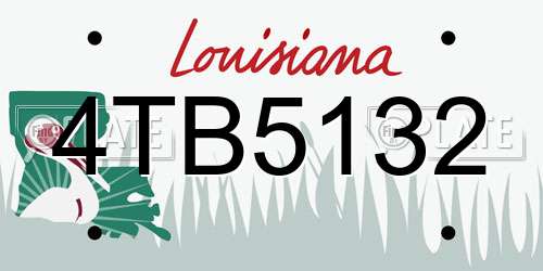 4TB5132 Louisiana License Plate