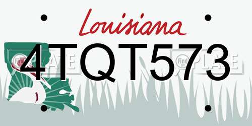 4TQT573 Louisiana License Plate