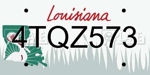 4TQZ573 Louisiana License Plate