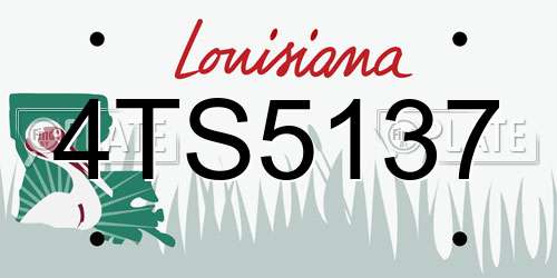 4TS5137 Louisiana License Plate