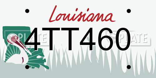 4TT460 Louisiana License Plate