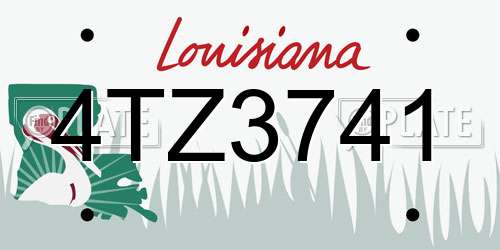 4TZ3741 Louisiana License Plate