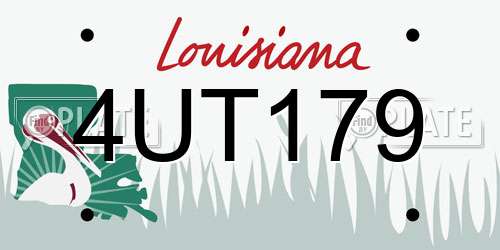 4UT179 Louisiana License Plate
