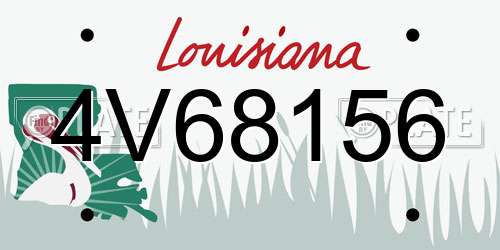 4V68156 Louisiana License Plate