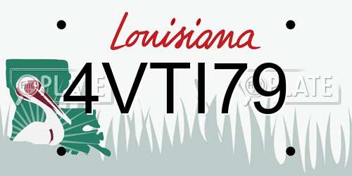 4VTI79 Louisiana License Plate