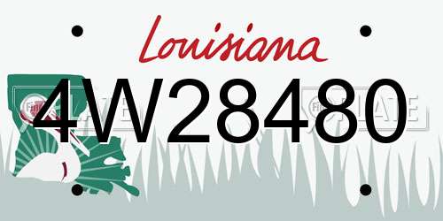 4W28480 Louisiana License Plate