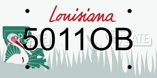 5011OB Louisiana License Plate