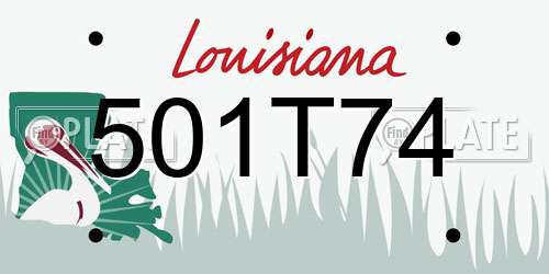 501T74 Louisiana License Plate