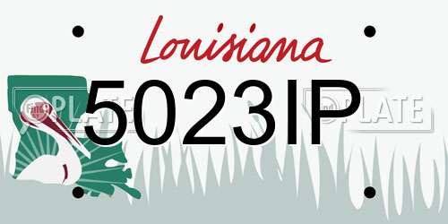 5023IP Louisiana License Plate