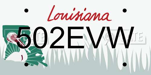 502EVW Louisiana License Plate