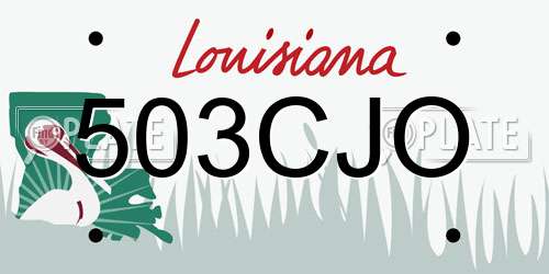 503CJO Louisiana License Plate