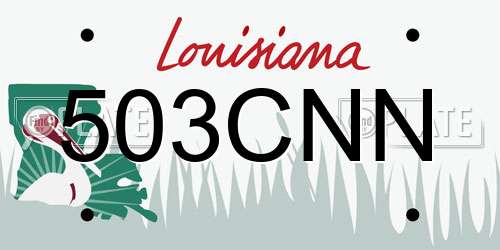 503CNN Louisiana License Plate
