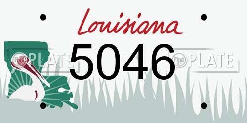5046 Louisiana License Plate