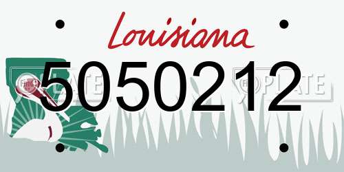 5050212 Louisiana License Plate