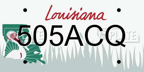 505ACQ Louisiana License Plate
