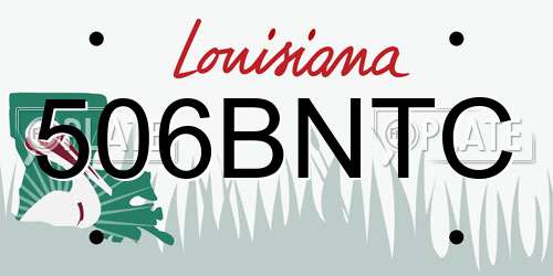 506BNTC Louisiana License Plate