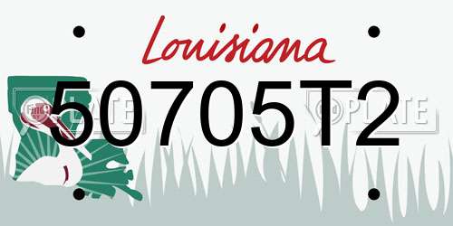 50705T2 Louisiana License Plate