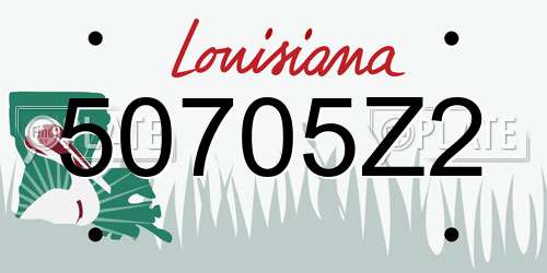 50705Z2 Louisiana License Plate