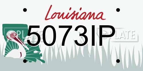 5073IP Louisiana License Plate