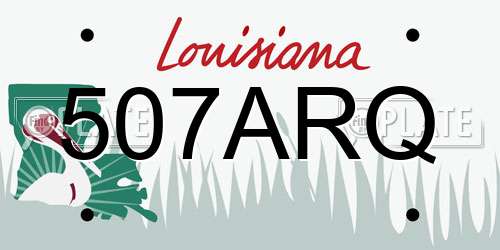 507ARQ Louisiana License Plate