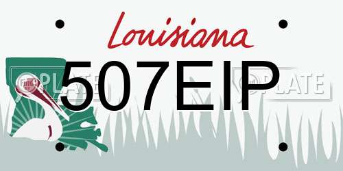507EIP Louisiana License Plate