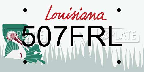 507FRL Louisiana License Plate
