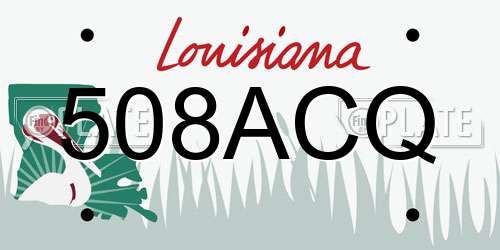 508ACQ Louisiana License Plate