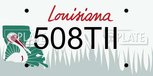 508TII Louisiana License Plate