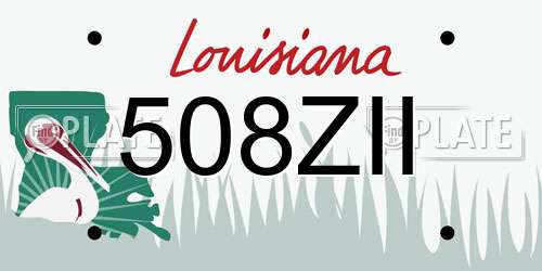 508ZII Louisiana License Plate