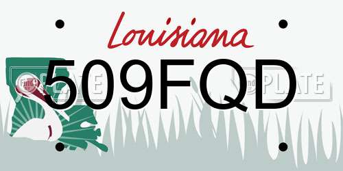 509FQD Louisiana License Plate