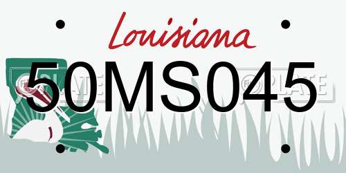 50MS045 Louisiana License Plate