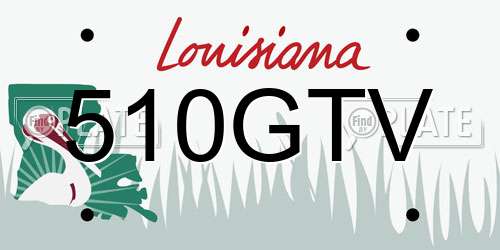 510GTV Louisiana License Plate