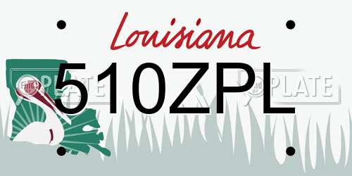 510ZPL Louisiana License Plate