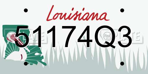 51174Q3 Louisiana License Plate