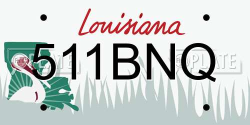 511BNQ Louisiana License Plate