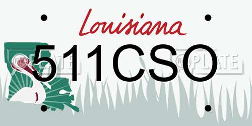 511CSO Louisiana License Plate