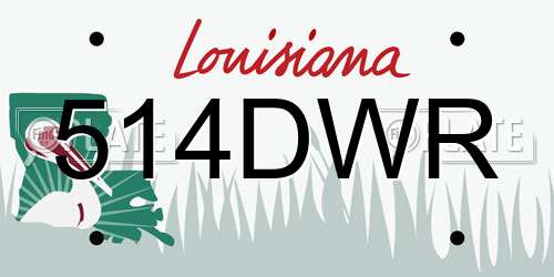 514DWR Louisiana License Plate