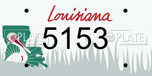 5153 Louisiana License Plate