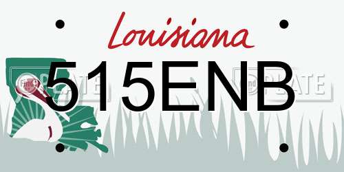 515ENB Louisiana License Plate