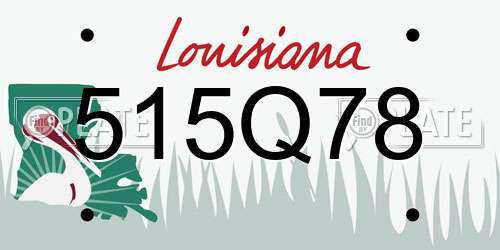 515Q78 Louisiana License Plate