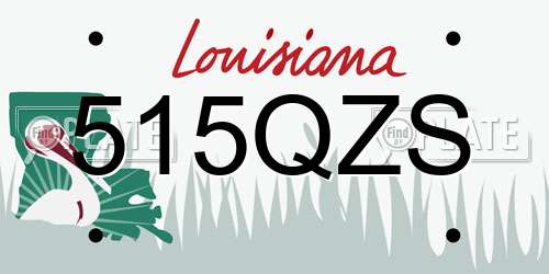 515QZS Louisiana License Plate